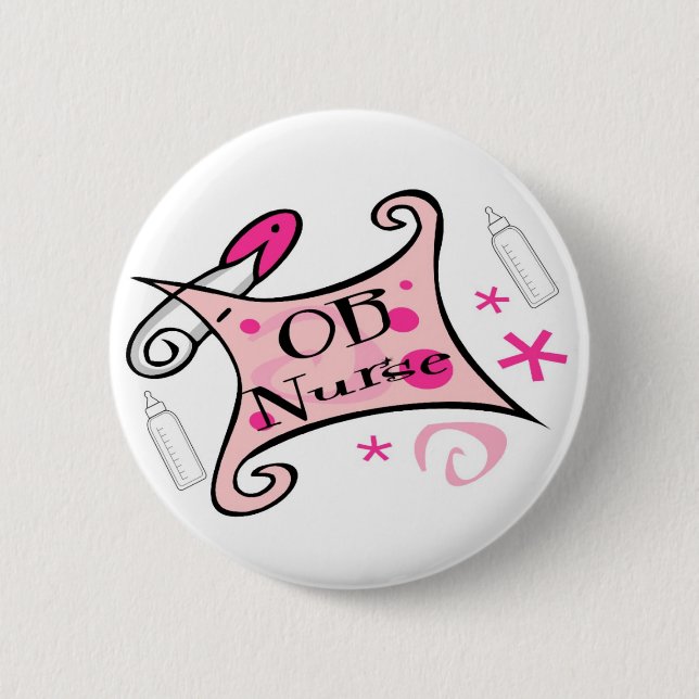 OB nurse (obstetrics) Nursing 6 Cm Round Badge (Front)