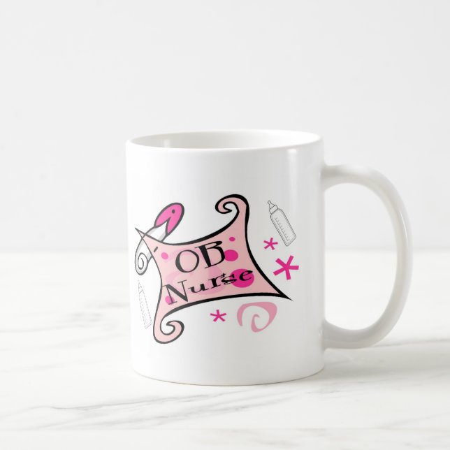OB nurse (obstetrics) Nursing Coffee Mug (Right)