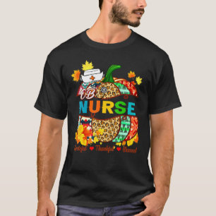 Ob Nurse Rn Grateful Thankful Blessed Pumpkin T-Shirt