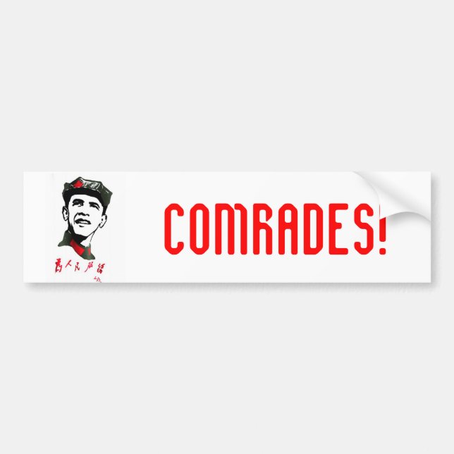 Oba Mao Comrades Bumper Sticker (Front)