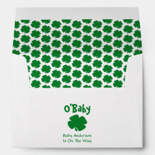 O'Baby St Patrick's Day Baby Shower Envelope
