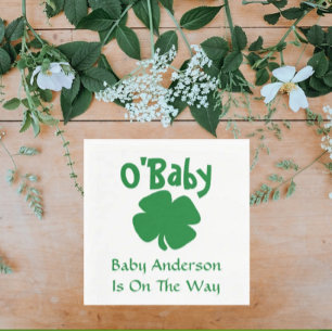 O'Baby St Patrick's Day Baby Shower Napkin