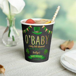 O'Baby St. Patrick's Day Baby Shower Paper Cups