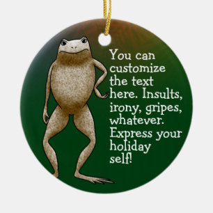 Obadiah Toad Customisable Ceramic Tree Decoration