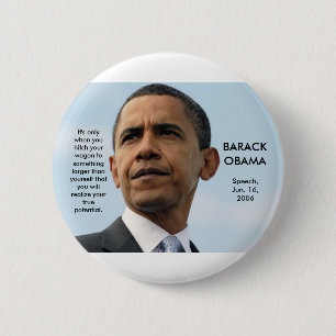 obama22_16604051, It's only when you hitch your... 6 Cm Round Badge