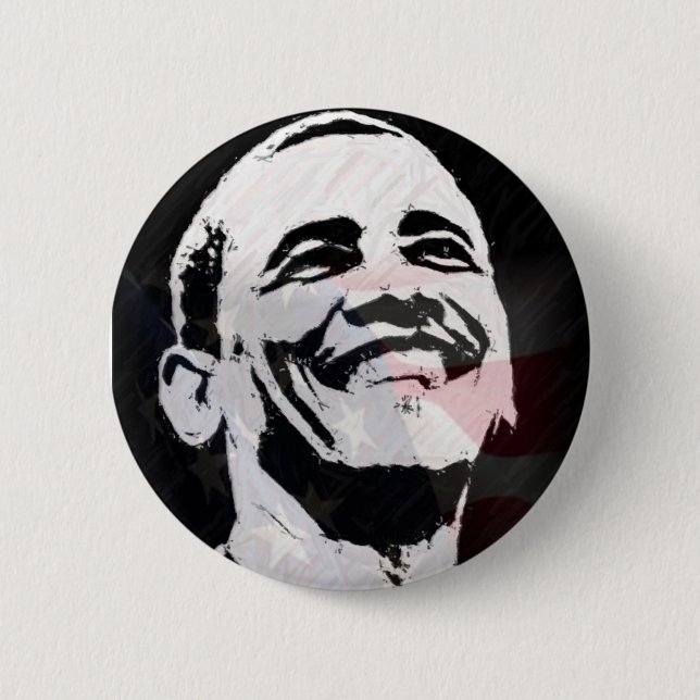 Obama44 6 Cm Round Badge (Front)