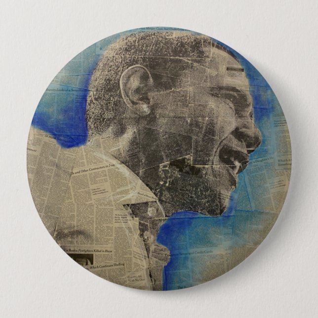 Obama '08 10 cm round badge (Front)