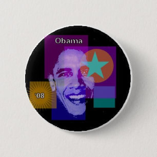 Obama '08 6 cm round badge