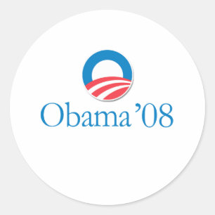 Obama '08 classic round sticker
