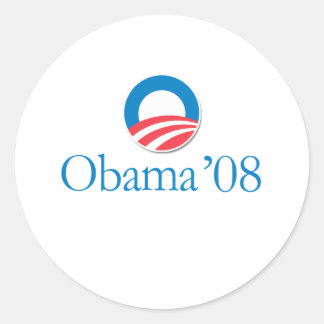 Obama '08 classic round sticker
