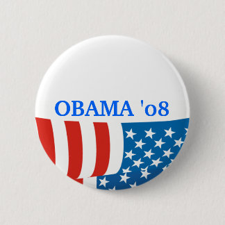 Obama '08 Flag 6 Cm Round Badge