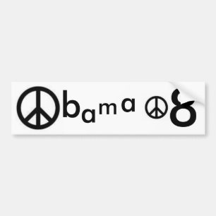 Obama 08 Peace Bumper Sticker