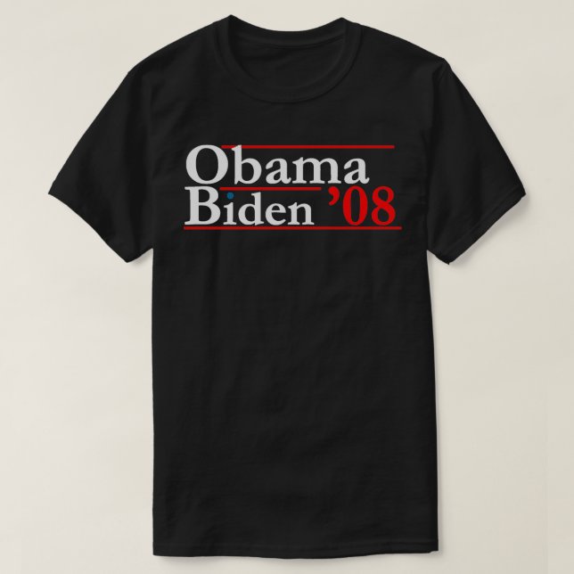 Obama 08 Retro Campaign Obama Biden  T-Shirt (Design Front)