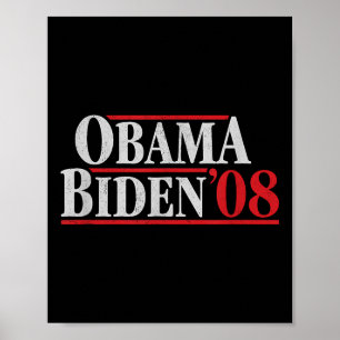Obama 08 Shirt - Retro Campaign Obama Biden  Poster