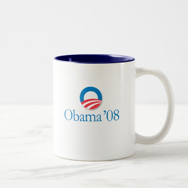 Obama '08 Two-Tone coffee mug (Right)