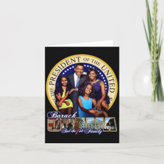OBAMA-1ST FAMILY-Greeting Card