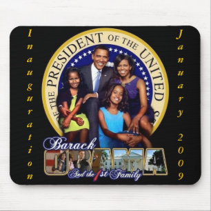 OBAMA-1ST FAMILY-Mousepad Mouse Mat