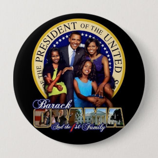 OBAMA-1ST FAMILY-Round Button