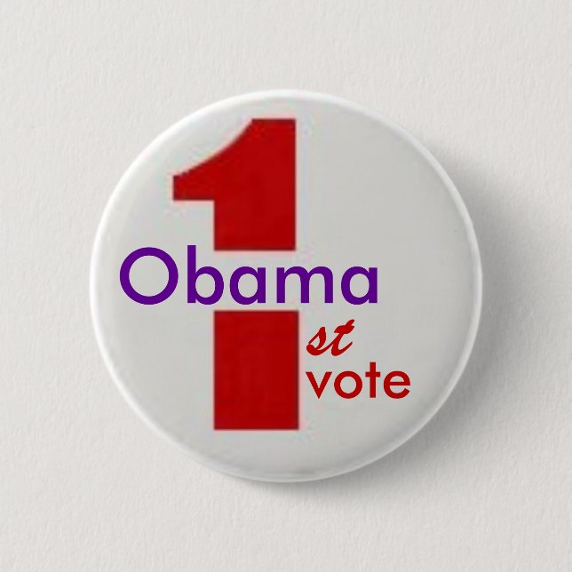 Obama 1st Vote Button (Front)