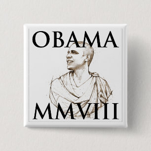 Obama 2008 15 cm square badge