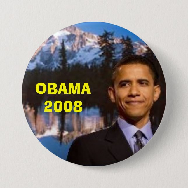 OBAMA 2008 7.5 CM ROUND BADGE (Front)