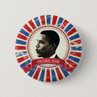 Obama 2008 Circle Burst Button 61027