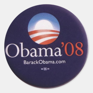 Obama 2008 classic round sticker