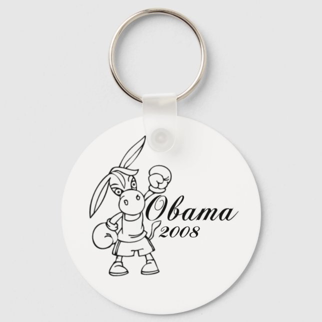 Obama 2008 donkey key ring (Front)