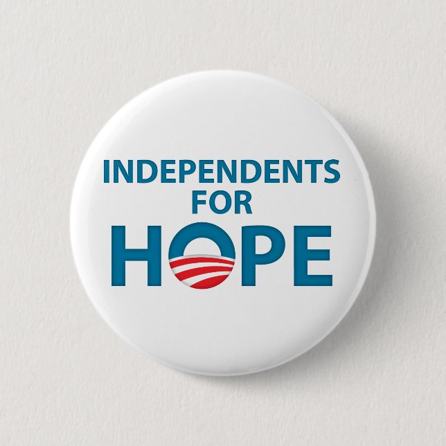 Obama 2008 - Independents for Hope Button 61029 (Front)
