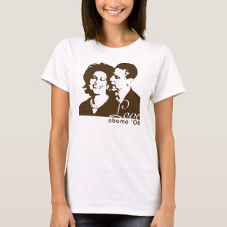 Obama 2008 - Love Brown Yellow T-Shirt