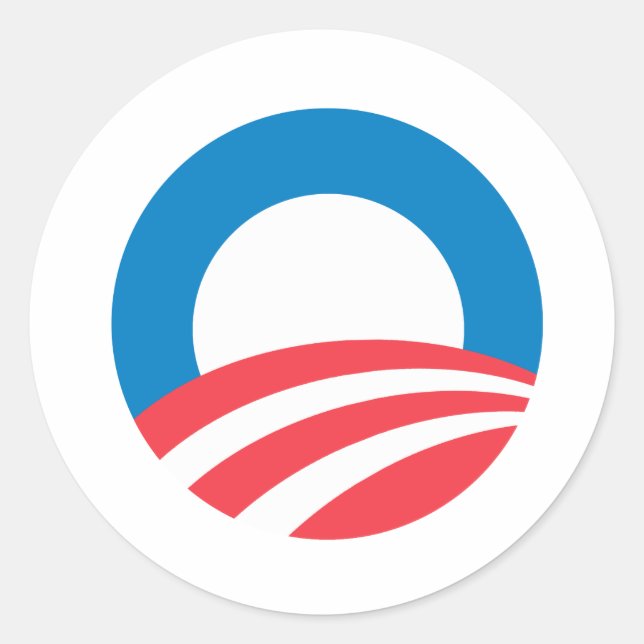 Obama 2008 O Classic Round Sticker (Front)