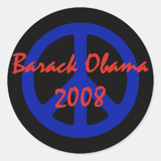 Obama 2008 Peace Symbol Stickers