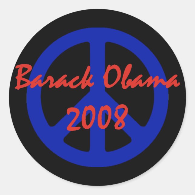 Obama 2008 Peace Symbol Stickers (Front)