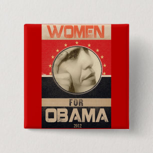 Obama 2012 15 cm square badge