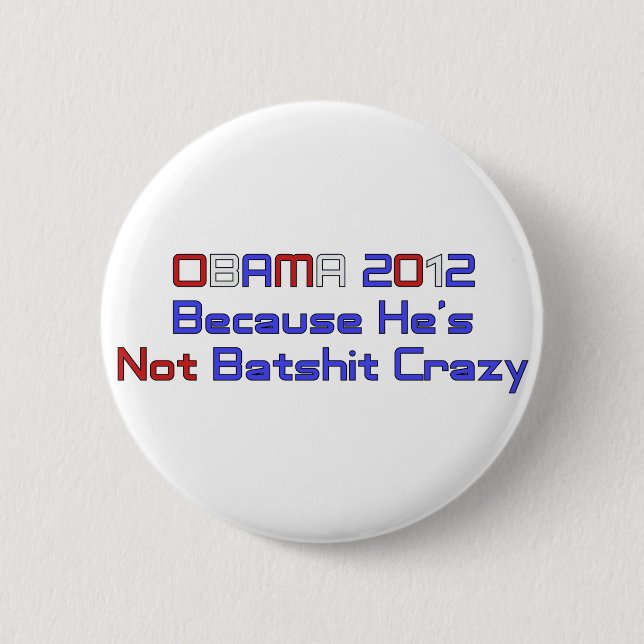OBAMA 2012 6 CM ROUND BADGE (Front)