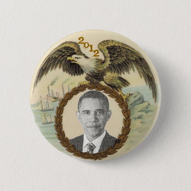 Obama 2012 6 cm round badge (Front)