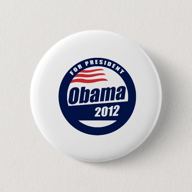 Obama 2012 6 cm round badge (Front)