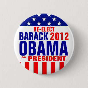 OBAMA 2012 6 CM ROUND BADGE