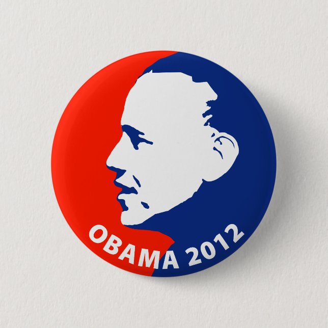 Obama 2012 6 cm round badge (Front)