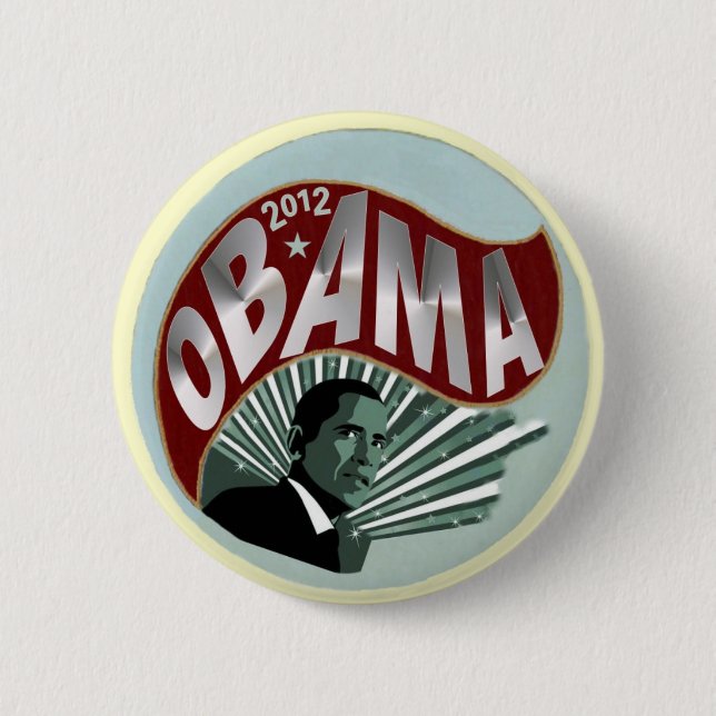 Obama 2012 6 cm round badge (Front)