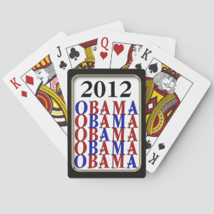 Obama 2012 Black Frame Bicycle® Play Playing Cards