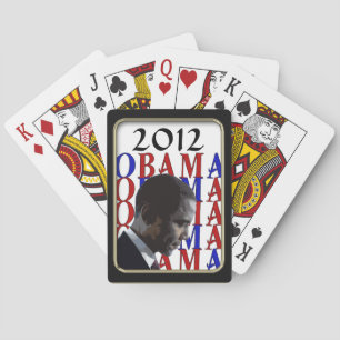 Obama 2012 Black Frame Bicycle® Play Playing Cards