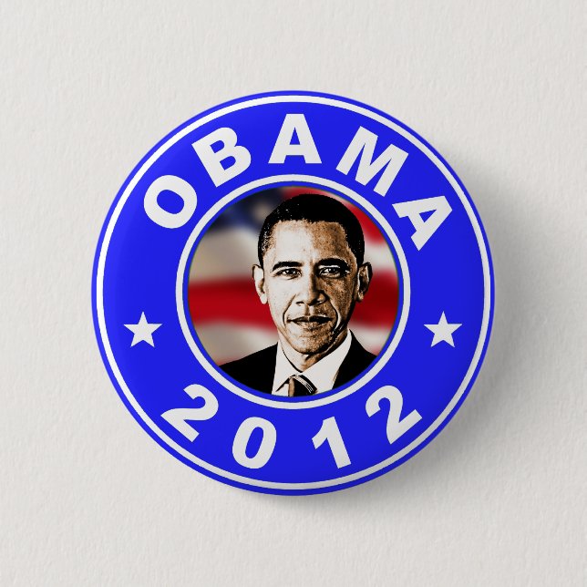 Obama 2012 - Blue 6 Cm Round Badge (Front)