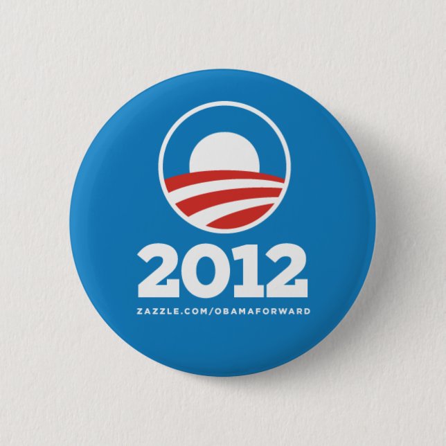 Obama "2012" Button Pin (Front)