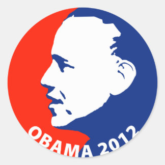 Obama 2012 classic round sticker