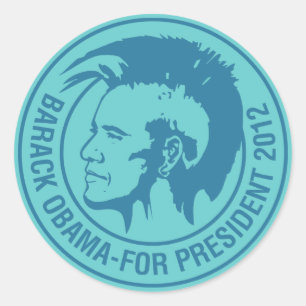 Obama 2012 classic round sticker