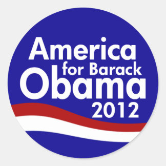Obama 2012 classic round sticker