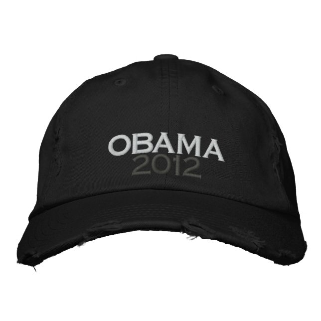 OBAMA 2012 Distressed Chino Twill Cap (Front)