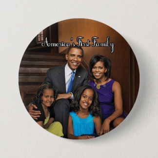 OBAMA 2012 FAMILY PORTRAIT 7.5 CM ROUND BADGE