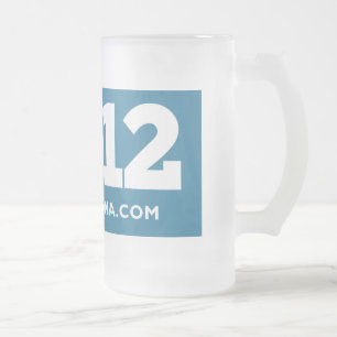 Obama 2012 frosted glass beer mug